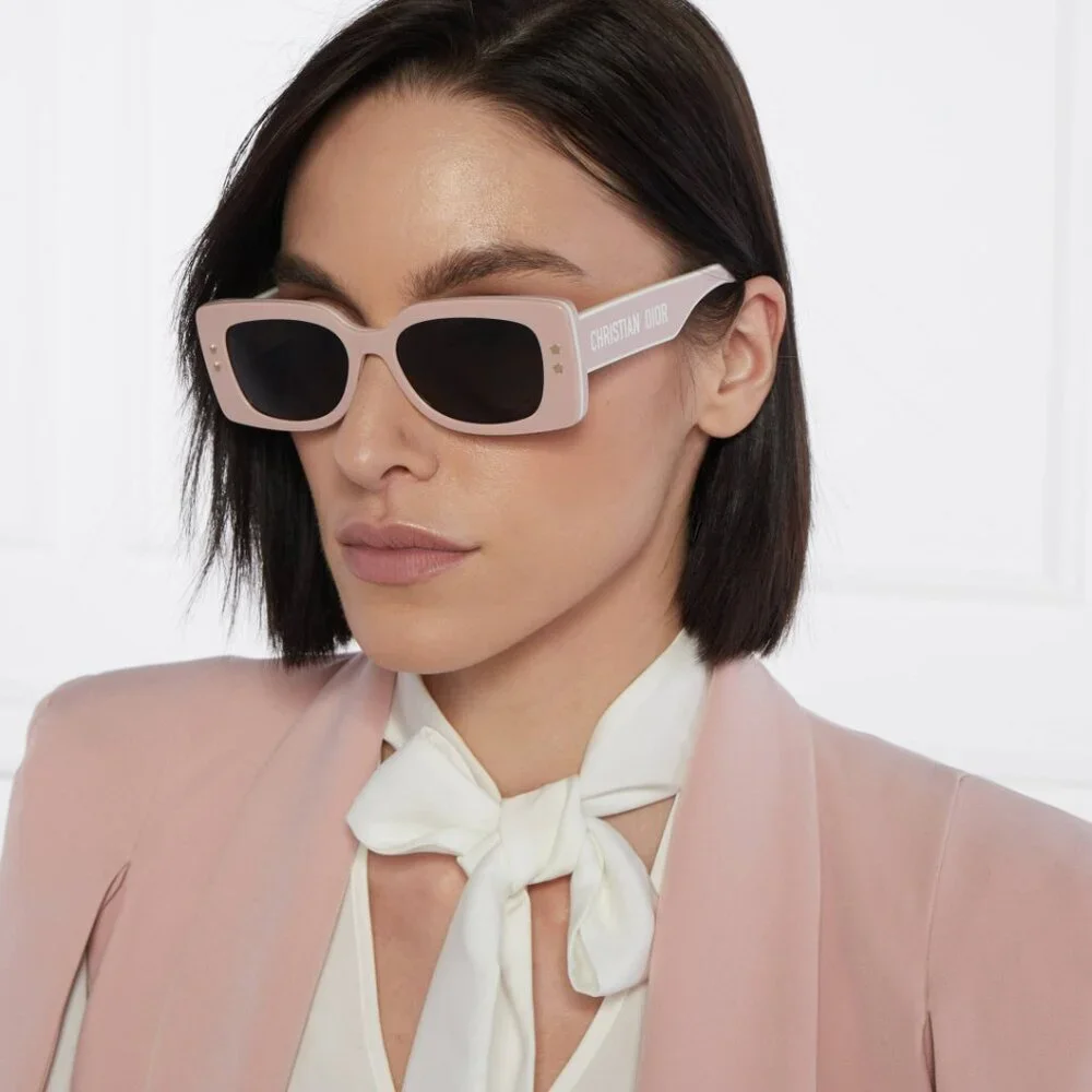 Dior DIORPACIFIC S1U Sunglasses – Pink & White Rectangle Frame | Model 40A0